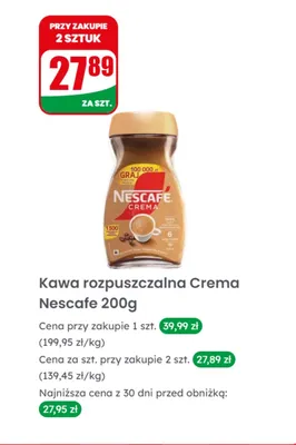 Kawa rozpuszczalna Crema promocja w Dino