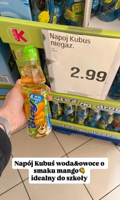 Napój Kubuś Play woda&owoce o smaku mango promocja w Dino