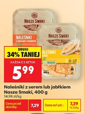 Naleśniki z serem Nasze Smaki 400g promocja w Biedronka