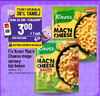 Fix Mac'n Cheese mega serowy lub bekon promocja w POLOmarket