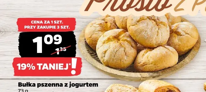 Bułka pszenna z jogurtem promocja w Netto
