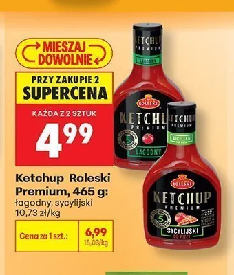 Ketchup łagodny Roleski Premium promocja w Biedronka