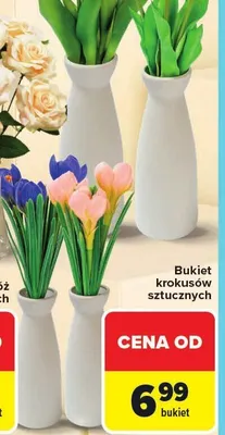 Bukiet krokusów sztucznych promocja w Carrefour