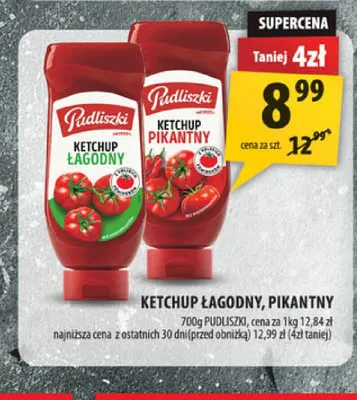 Ketchup łagodny Pudliszki promocja w Arhelan
