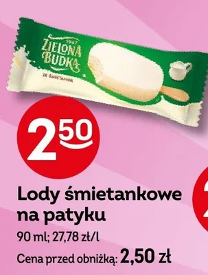 Lody śmietankowe na patyku promocja w Żabka