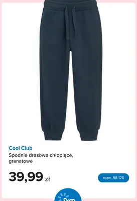 Spodnie dresowe chłopięce granatowe Cool Club promocja w Smyk
