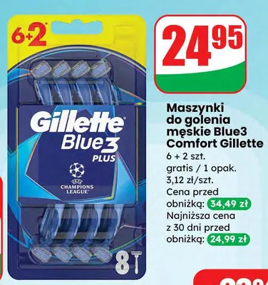 Maszynki do golenia męskie Blue3 Comfort 6+2 szt. promocja w Dino