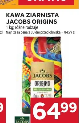 Kawa ziarnista Jacobs Origins promocja w Stokrotka
