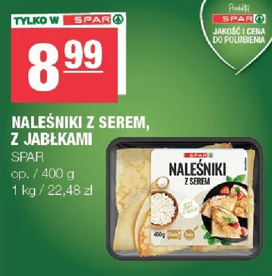 Naleśniki z serem, z jabłkami Spar promocja w SPAR