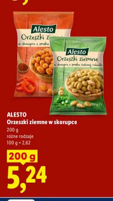 Orzeszki ziemne w skorupce różne rodzaje promocja w Lidl