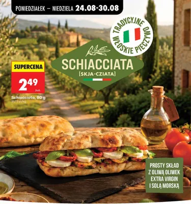 Pieczywo Schiacciata promocja w Biedronka