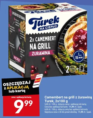 Ser Camembert na grill z żurawiną Turek 2-pak 100 g promocja w Twój Market