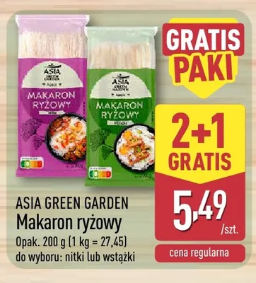Makaron ryżowy wstążki Asia Green Garden promocja w Aldi