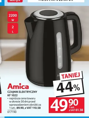 Czajnik elektryczny Amica promocja w Selgros