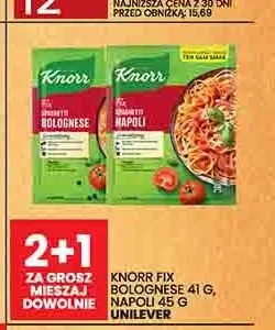 Knorr Fix Bolognese promocja w Wafelek