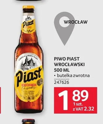 Piwo Piast Wrocławski promocja w Selgros
