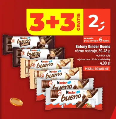 Baton Kinder Bueno White promocja w Dealz