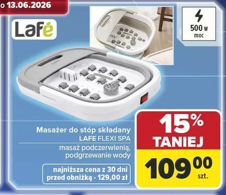 Masażer do stóp składany LAFE FLEXI SPA promocja w Carrefour