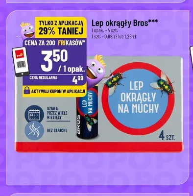 Lep okrągły na muchy Bros promocja w POLOmarket
