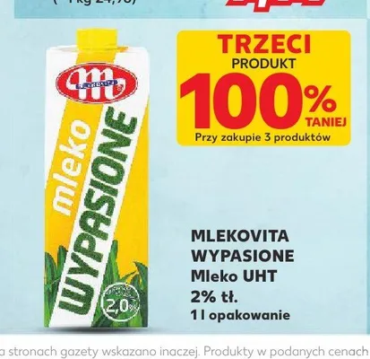 Mleko UHT Wypasione 2% tł. Mlekovita promocja w Kaufland