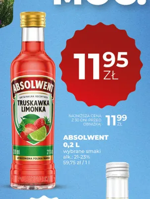 Wódka Absolwent Truskawka Limonka alk. 21-23% promocja w Duży Ben