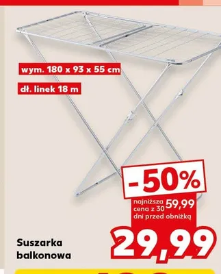 Suszarka balkonowa wym. 180x93x55cm Kaufland promocja w Kaufland