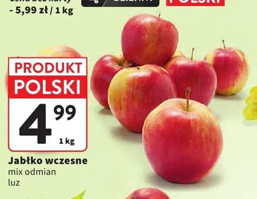 Jabłka wczesne promocja w Intermarche