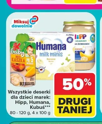 Kaszka Humana milk minis Banana promocja w Carrefour Market