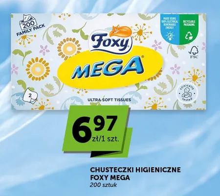 Chusteczki higieniczne Foxy Mega promocja w Groszek