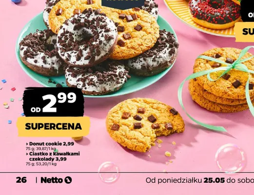 Ciastko z kawałkami czekolady promocja w Netto