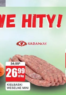 Kiełbaski weselne mini Kabanos promocja w Bingo