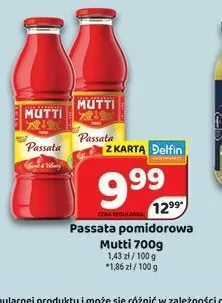 Passata pomidorowa Mutti promocja w Delfin