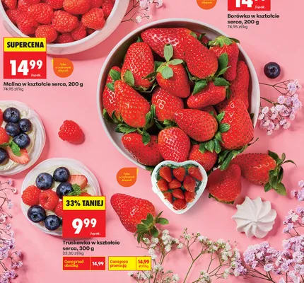 Truskawka w kształcie serca promocja w Biedronka