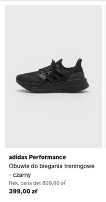 Buty do biegania treningowe Adidas Performance czarne promocja w Lounge by Zalando