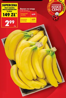 Banan na wagę promocja w Biedronka