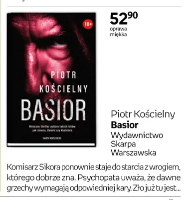 Książka Piotr Kościelny Basior oprawa miękka promocja w Empik