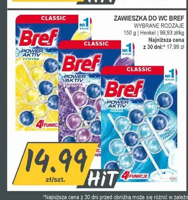 Zawieszka do WC Bref Power Aktiv Ocean promocja w Słoneczko