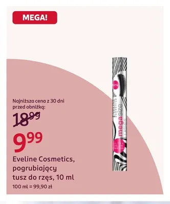 Pogrubiający tusz do rzęs Eveline Cosmetics promocja w Rossmann