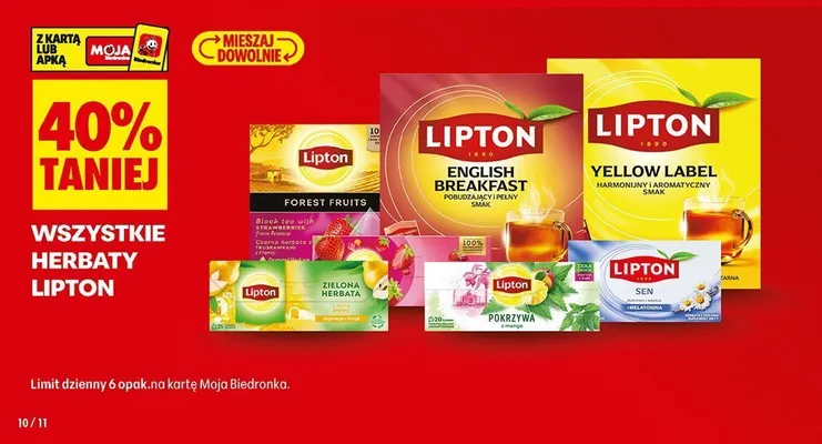 Herbata czarna Lipton Forest Fruits promocja w Biedronka