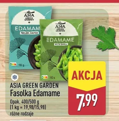 Fasolka Edamame w strąkach Asia Green Garden promocja w Aldi