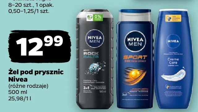 Żel pod prysznic Sport różne rodzaje promocja w Netto