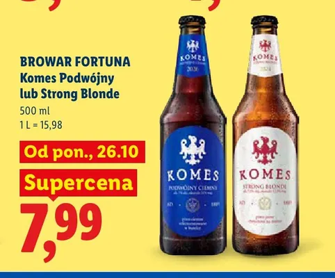 Piwo Komes Podwójny Ciemny promocja w Lidl
