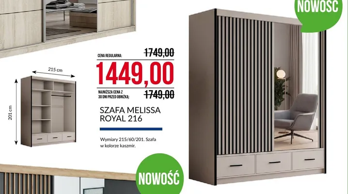 Szafa Melissa Royal 216 promocja w Abra Meble