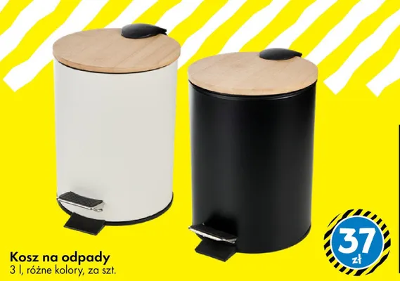 Kosz na odpady 3 l, różne kolory promocja w Tedi