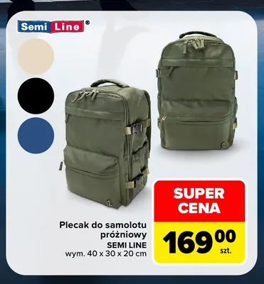 Plecak do samolotu próżniowy Semi Line promocja w Carrefour