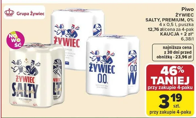 Piwo Salty, Premium, 0% promocja w Carrefour