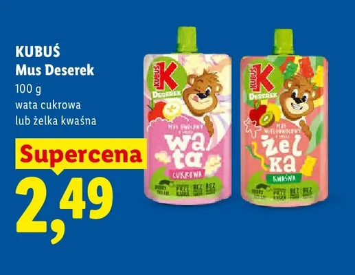Mus Kubuś Deserek wata cukrowa promocja w Lidl