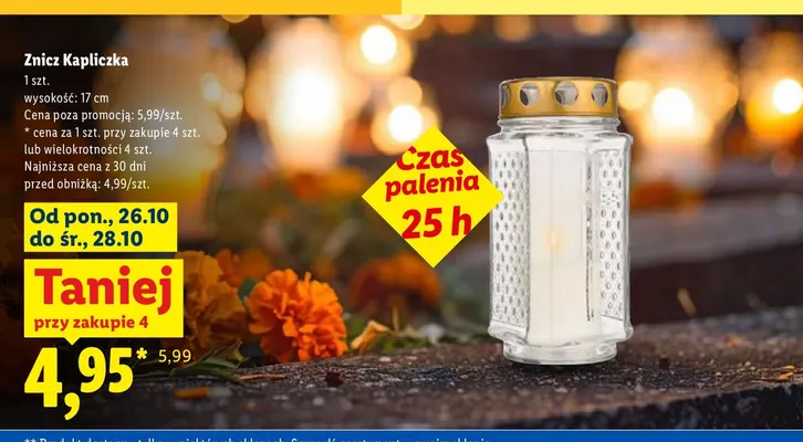 Znicz Kapliczka promocja w Lidl