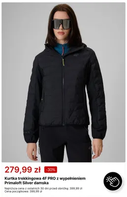 Kurtka trekkingowa 4F PRO z wypełnieniem Primaloft Silver damska promocja w 4F
