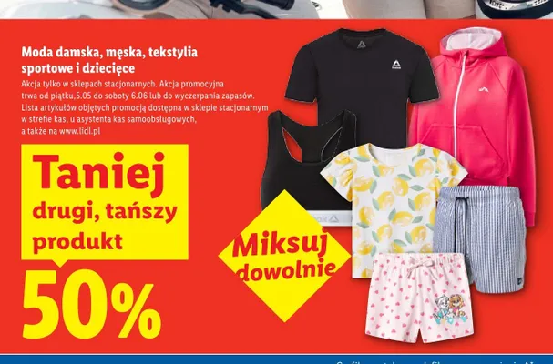 Moda damska, męska, tekstylia sportowe i dziecięce promocja w Lidl